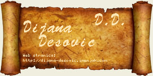 Dijana Desović vizit kartica